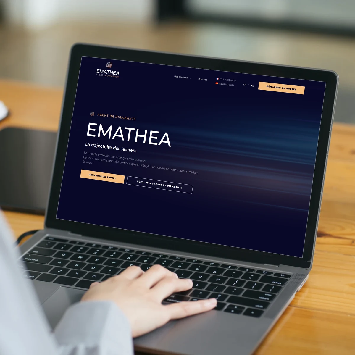 Emathea, site internet réalisé par Antoine Koe