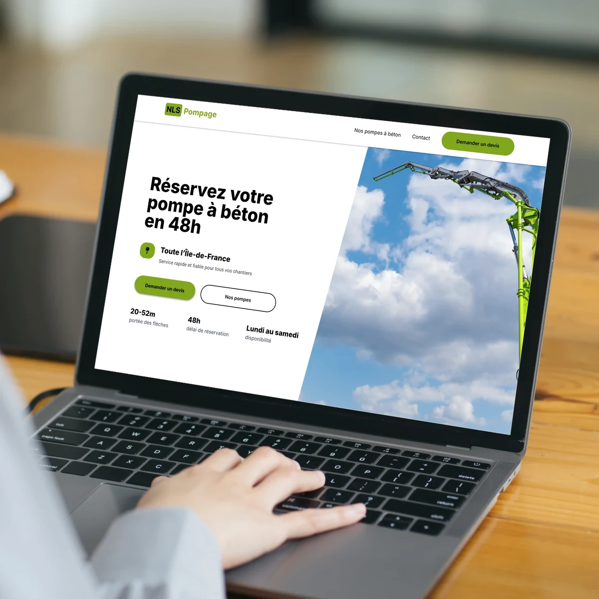 NLS Pompage, site internet réalisé par Antoine Koe