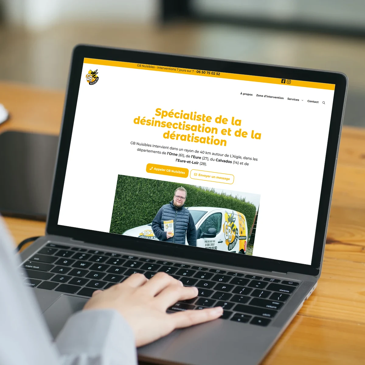 GB Nuisibles, site internet réalisé par Antoine Koe