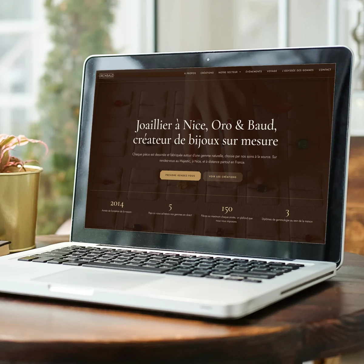 Oro & Baud, site internet réalisé par Antoine Koe