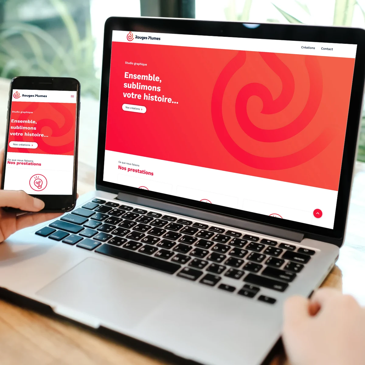 Rouges Plumes, site internet réalisé par Antoine Koe
