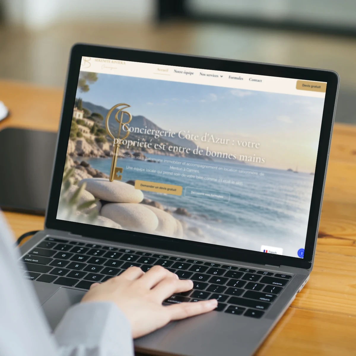 Sérénité Riviera Conciergerie, site internet réalisé par Antoine Koe