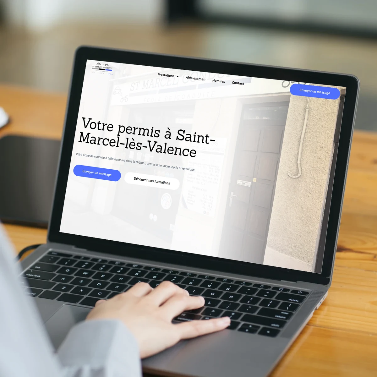 Stmarcel Conduite, site internet réalisé par Antoine Koe