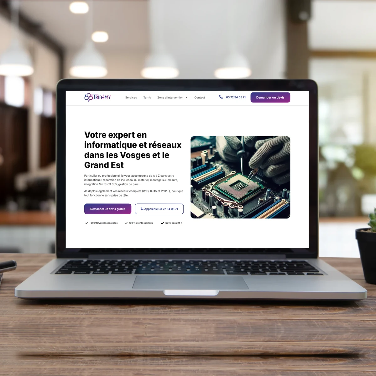 Tridémy, site internet réalisé par Antoine Koe